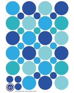 A3 Ark Klistermærker Til Ladcykel - Blå Dots