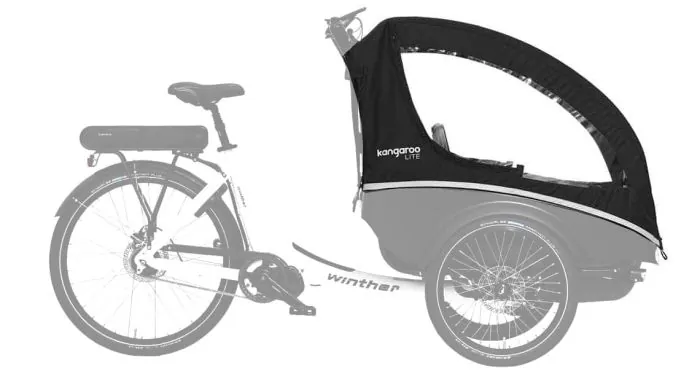 Winther Kangaroo Lite Kaleche Sort Efter år 2019