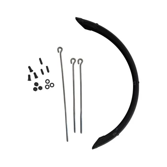 Skærm sæt, foran til triobike Boxter CL, sort