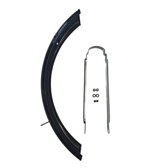 Christiania Budcykel forskærm sort stål 20"